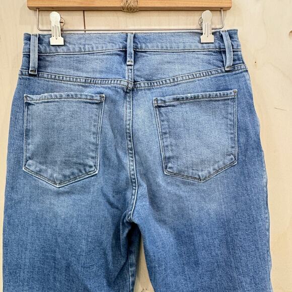 FRAME Le Sylvie Slender Straight Leg Jeans Size 28 Alamitos Light Wash Denim - Picture 6 of 12